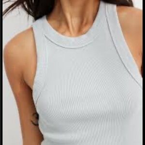 Always Ribbed Tank Top - Light Gray
